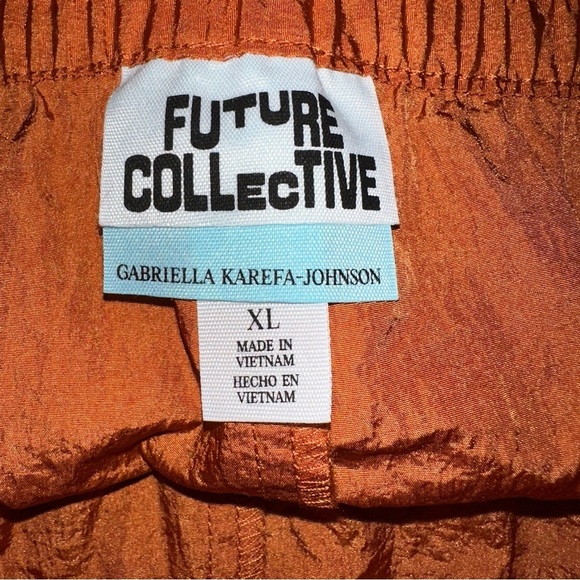 Future Collective Womens Shorts Orange XL Gabriella Karefa-Johnson Nylon Side - Picture 4 of 10